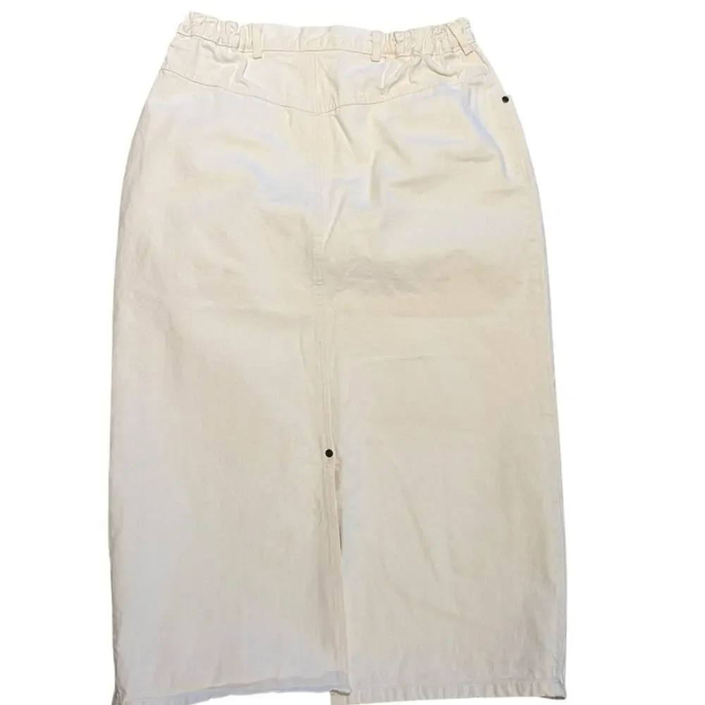 Vintage Willowbend Women’s Size 16 (32 x 34)Cream Long Pencil Skirt Made in USA